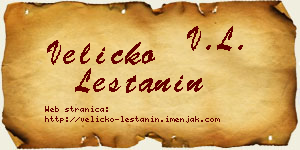 Veličko Leštanin vizit kartica